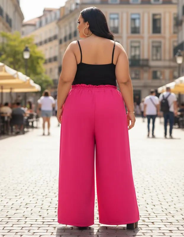 miniatura Calça Pantalona Fendas (Com Bolsos)