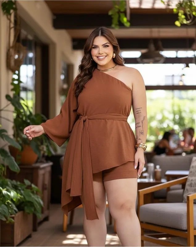 miniatura Conjunto Érica - Bata Faixa e Short