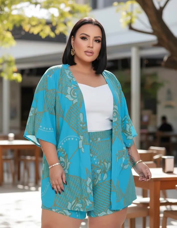 miniatura Conjunto Kimono e Short