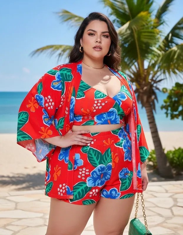 miniatura Trijunto Kimono Cropped e Short