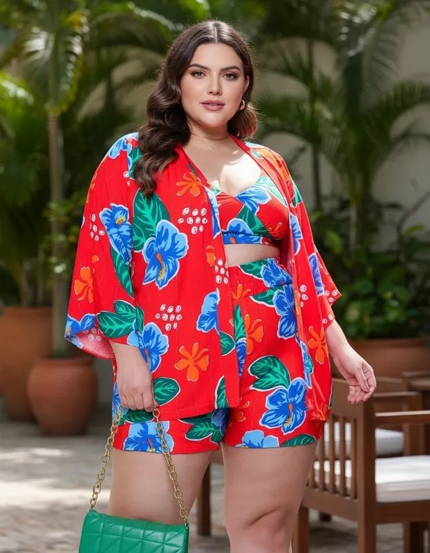 miniatura Trijunto Kimono Cropped e Short