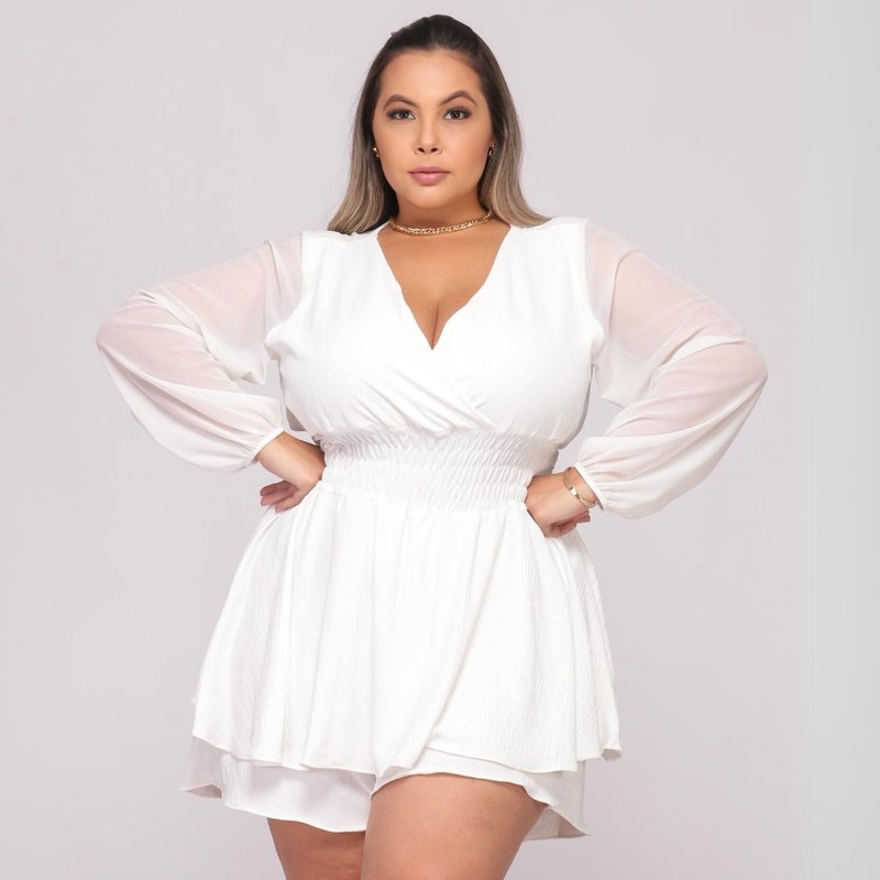 miniatura Macaquinho Decote V ML Tule