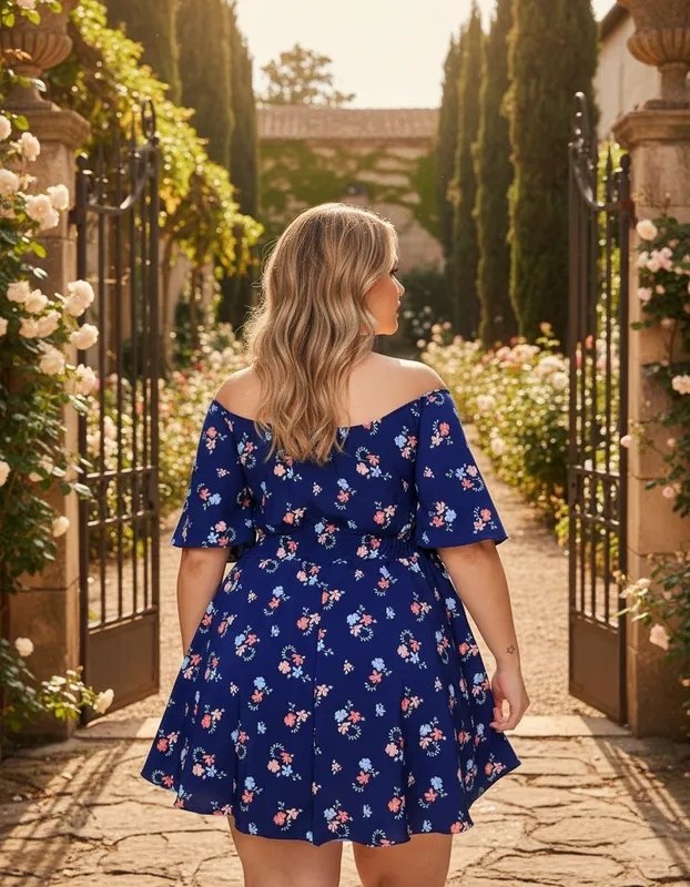 Azul Marinho Floral