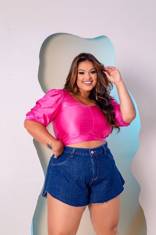 miniatura Short Jeans Godê Glítter