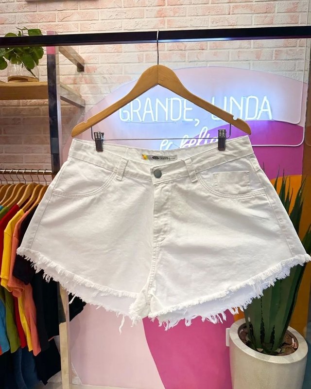 miniatura Short Jeans Godê Branco