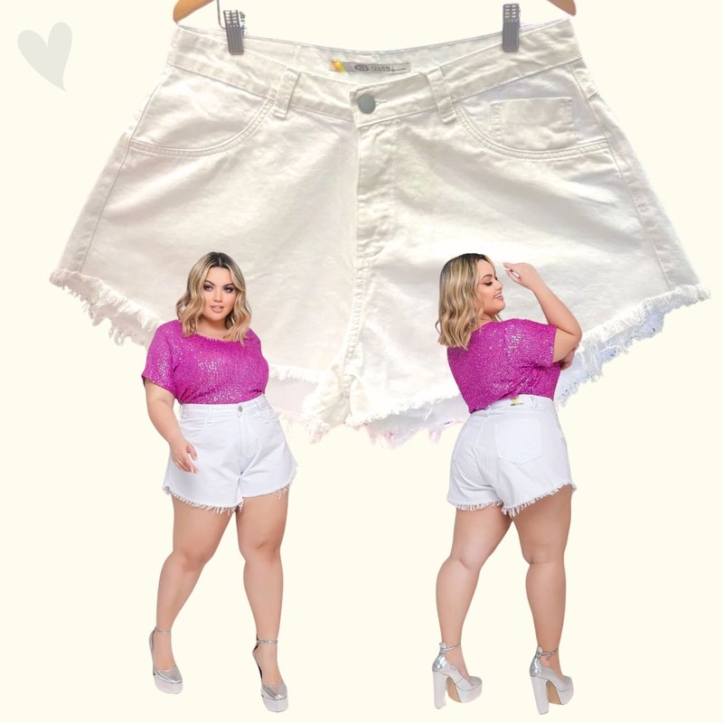 miniatura Short Jeans Godê Branco
