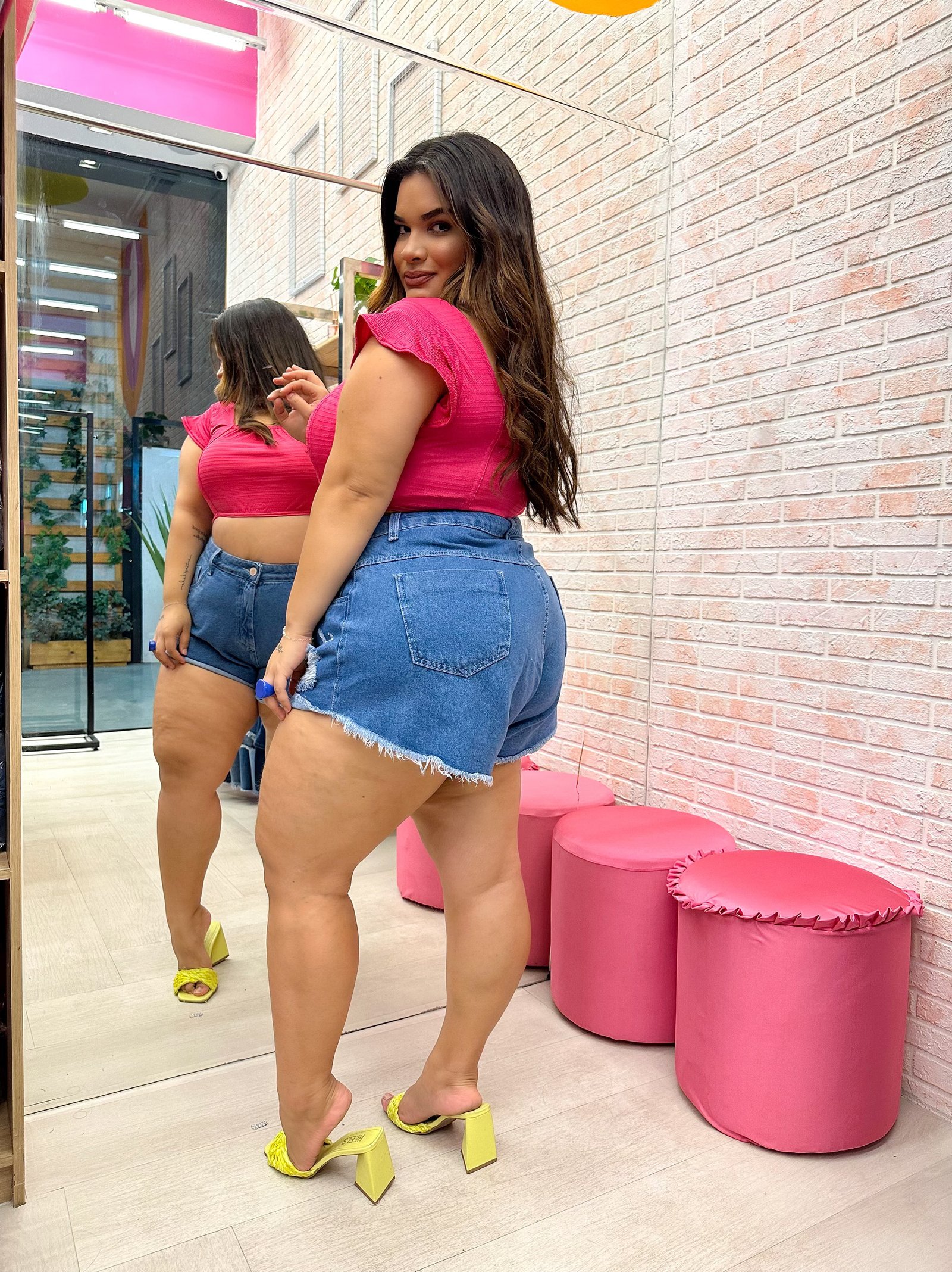 miniatura Short Jeans Semi Godê