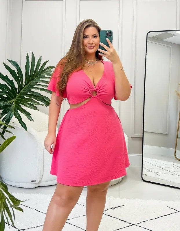 miniatura Vestido Curto Argolinha