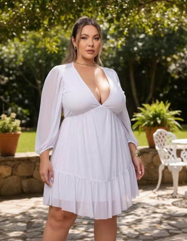 miniatura Vestido Curto Tule