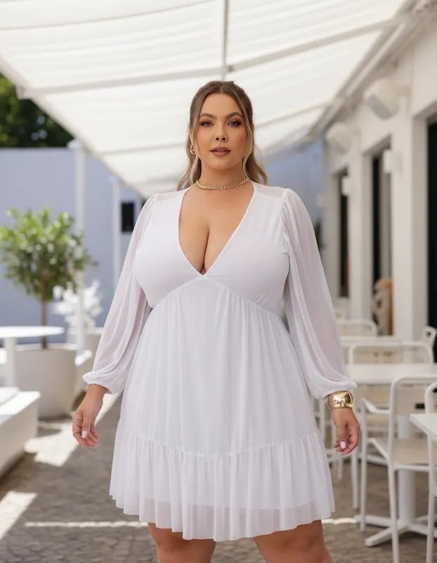 miniatura Vestido Curto Tule