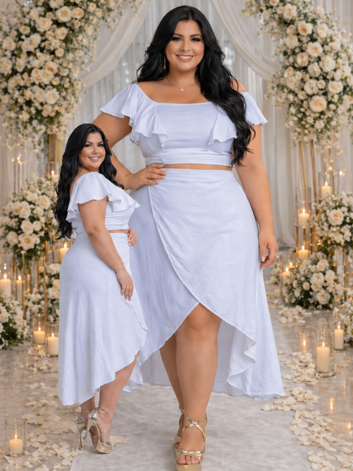 Conjunto - Cropped e Saia Envelope