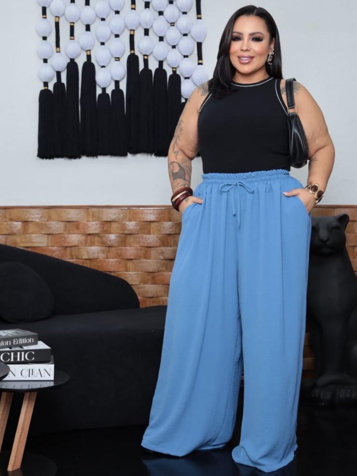 miniatura Calça Pantalona (estilo social e saída de praia)